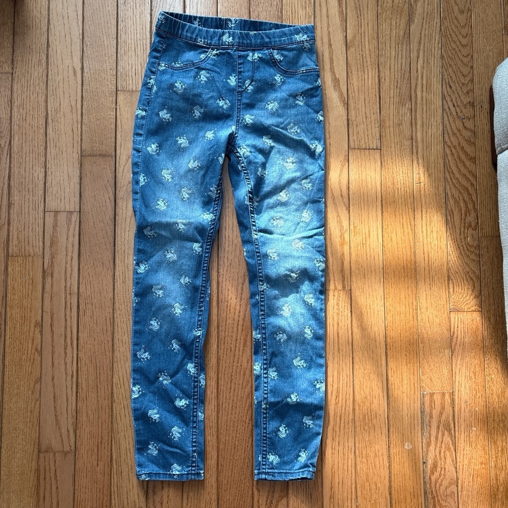 H&M Blue Floral Print Girls' Jeggings